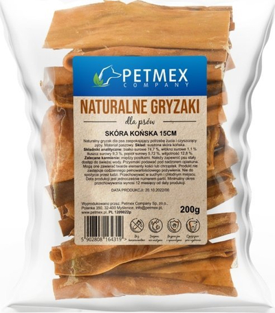 Shpërblim për qen PETMEX Horse Skin, lëkurë kali e pastër natyrale, 200g