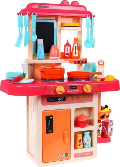 Kuzhinë lodër interaktive Interactive Kitchen 889-168, me drita, tinguj edhe aksesorë, rozë