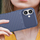 Mbështjellëse silikoni Thunder Case për iPhone 16, antirrëshqitëse, blu