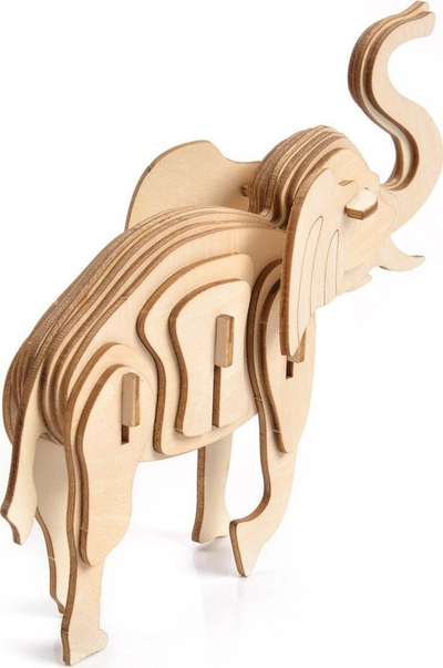 Puzzle druri 3D Little Story Elephant, model për ndërtim, për kalamaj