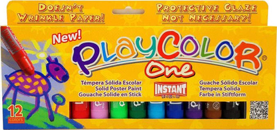 Ngjyra në shkop Instant Playcolor One, 12 copë, standarde, shumëngjyrëshe