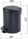 Kosh me pedale Sapho PEDAL BIN POTTY, 5L, çelik inox, i zi mat
