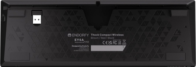 Tastierë gaming Endorfy Thock Compact Wireless Red, mekanike, RGB, US layout, e zezë
