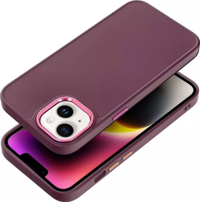 Mbulesë telefoni Frame Case për iPhone 14, kornizë e ngritur te kamera, material kundër rrëshqitjes, vjollcë