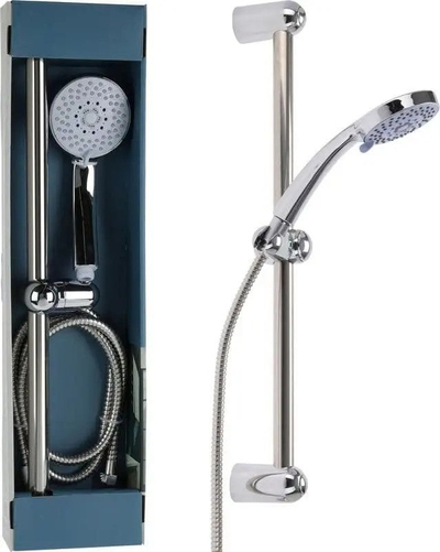 Set dushi Douceur d’Interieur, 5 funksione, Ø 9.5 cm, krom