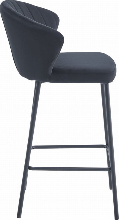 Karrige bari Gatta, velvet, set 4 copë, e zezë
