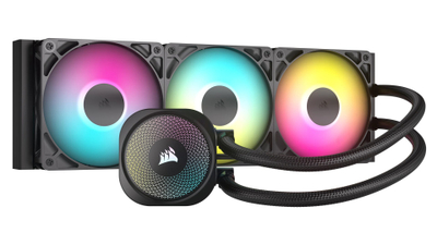 Ftohës uji për procesor CORSAIR NAUTILUS 360 RS ARGB, radiator 360mm, me 3 ventilatorë ARGB, i zi