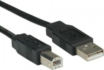 Kabllo USB 2.0 Roline për notebook, Type A në B, 0.8m, e zezë