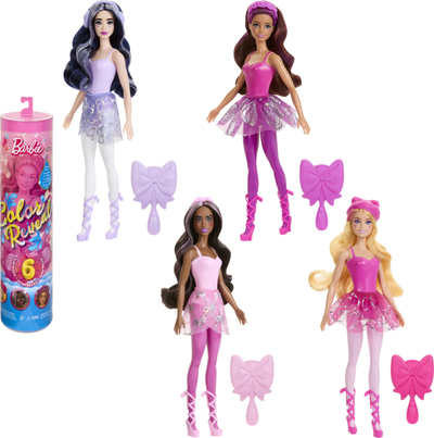 Kukull Barbie Color Reveal, me aksesorë, efekti ndryshim ngjyre