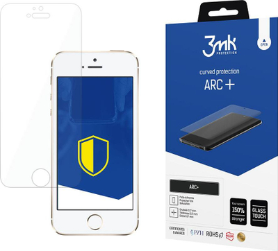 Folie ekrani 3mk ARC+ për iPhone 5 5S SE, e tejdukshme