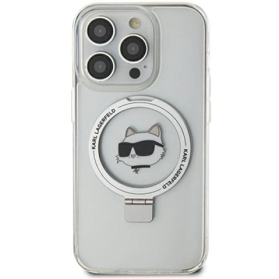 Mbulesë telefoni Karl Lagerfeld KLHMP15XHMRSCHH, për iPhone 15 Pro Max 6.7", MagSafe, e bardhë