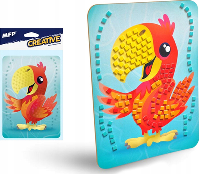 Set kreativ mozaik me letër MFP Mosaic Parrot 5330412, 14.8x21cm, shumëngjyrësh