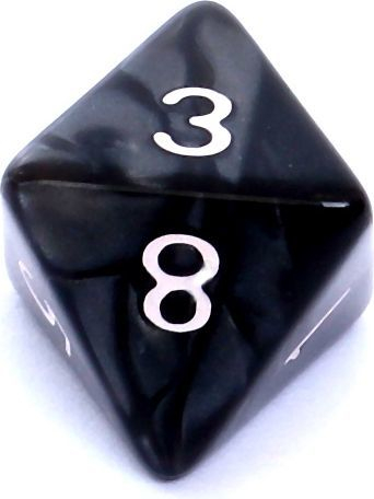 Set zarfash RPG Rebel Pearl, 7 copë, efekt perle, të zinj