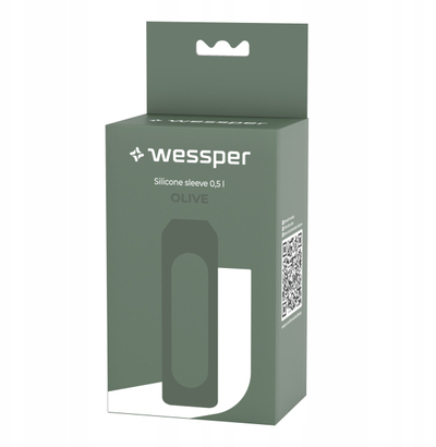 Shishe uji WESSPER B1 Borosilicate, 500 ml, me mbështjellës Olive Case, jeshile