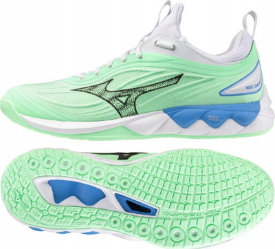 Atlete hendbolli Mizuno Wave Luminous, gjenerata 3, MIZUNO ENERZY NXT, të bardha