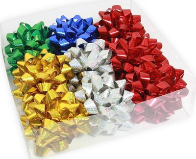 Set roze dekorative Penword Holographic Rosettes, 12.7 cm, 18 copë, shumëngjyrëshe