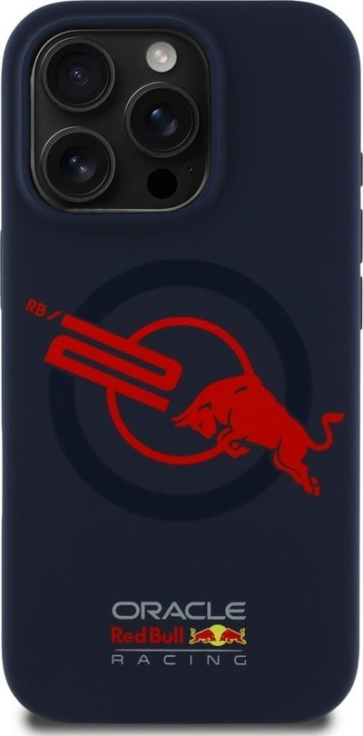 Maskë telefoni Red Bull ORBR20 Red Lining MagSafe për iPhone 16 Pro Max, silikon TPU, navy blue