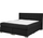 Shtrat boxspring Beliani Admiral, 140 x 200 cm, tapiceri tekstil, i zi