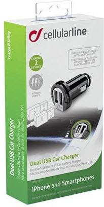 Karikues makine Interphone USB Car Charger, 2 porta USB, i zi