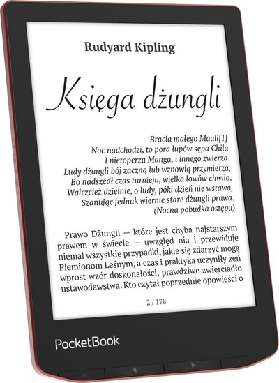 Lexues elektronik PocketBook Verse Pro, ekran E Ink 6", rezistent ndaj ujit, i kuq