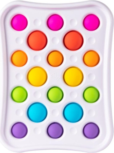 Lodër shqisore Fat Brain Toys Dimpl Pops, silikon, për kalamoj 3-5 vjeç, shumëngjyrëshe