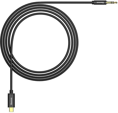 Kabllo audio Baseus USB C në 3.5 mm, 1.2 m, e zezë