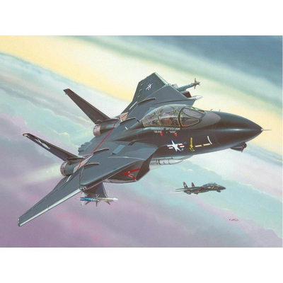 Model avjon Revell F14A Tomcat Bunny 04029, plastik, shkallë 1:72, i zi