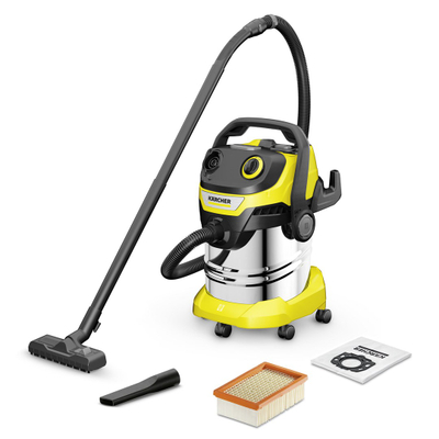 Fshesë me ujë dhe pluhur Karcher WD 5 S V-25/5/22, 1100W, depozitë 25L, inoks
