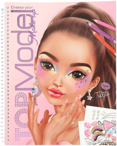 Libër ngjyrosjeje Depesche TOPModel Make up, 20 faqe, me ngjitësa, shumëngjyrësh