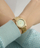 Ora dore GUESS Gold Tone Analog, 30mm, rezistente ndaj ujit 30m, ari