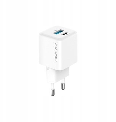 Karikues muri Forever TC-08, 20W, USB A USB C, i bardhë