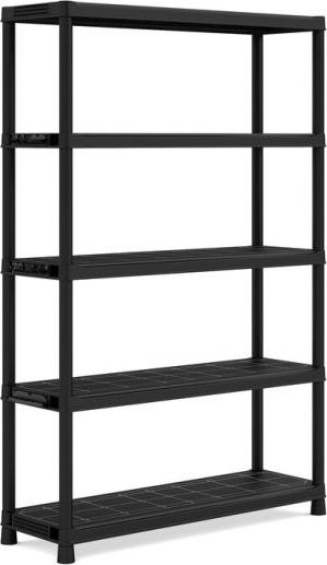 Rafti KIS PLUS 120/5, plastik, 187 x 120 x 40 cm, i zi