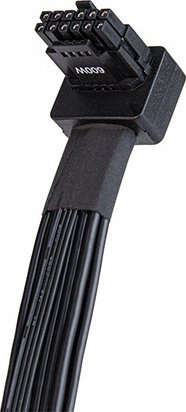 Kabllo SilverStone PP14-90 12VHPWR, 12+4 pin nga furnizimi në 12+4 pin te karta grafike 90°, i zi