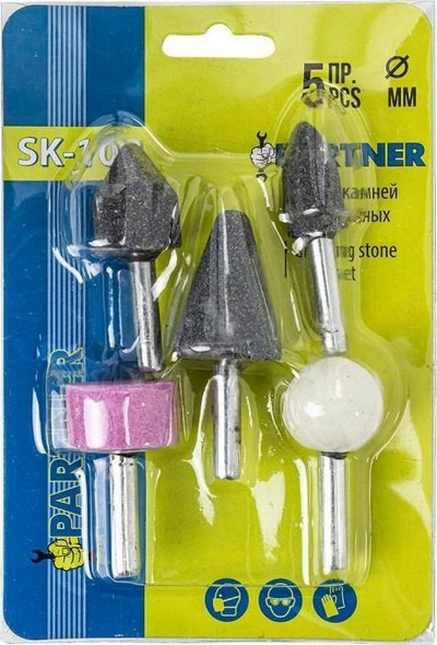 Set gurësh gërryes Partner SK 10, shank 6mm, 5 copë, shumëngjyrësh