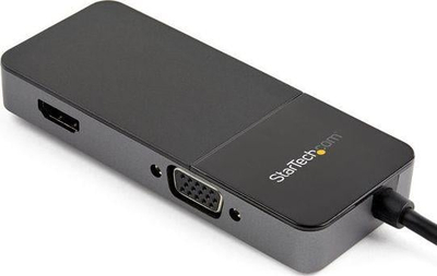Adapter video StarTech USB 3.0 në HDMI edhe VGA, 4K, për dy ekrane, i zi
