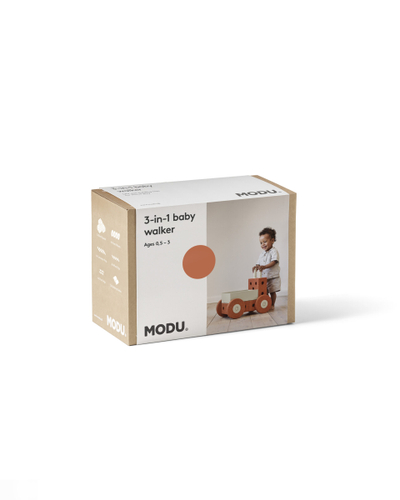 Baby Walker  MODU 3in1, për mosha 0.5 3 vjeç, ngjyrë portokalli dhe e gjelbërt