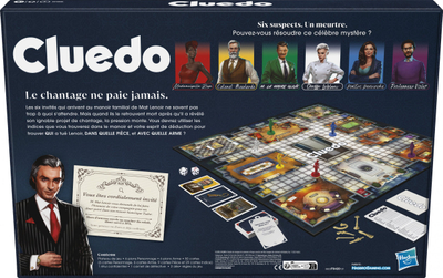 Lojë tavoline Hasbro Cluedo Classic Refresh, mister hetimor, 2 6 lojtarë, multikolor