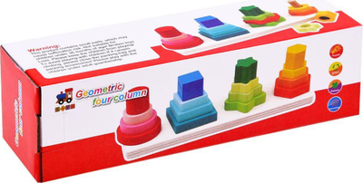 Lodër druri logjike Za3897, sorter puzzle, shumëngjyrëshe