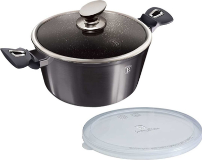 Set tenxhereje dhe tigani Berlinger Haus BH-7106 Carbon Pro, 24 cm, me veshje graniti, gri grafit metalik