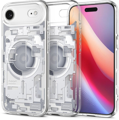 Kapak telefoni Spigen Ultra Hybrid Zero One, për iPhone 17 Air Pro, transparent, i bardhë