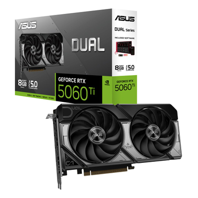 Kartë grafike Asus Dual GeForce RTX 5060 Ti, 8GB GDDR6, PCIe 4.0, e zezë