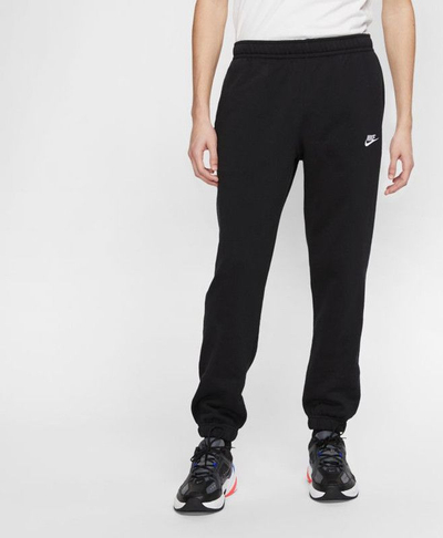 Спортски панталони Nike Sportswear Club Fleece, машки, со еластичен појас, црни