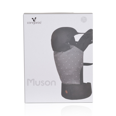 Kangur për bebe Cangaroo Muson, 5kg+, zezë/hirtë