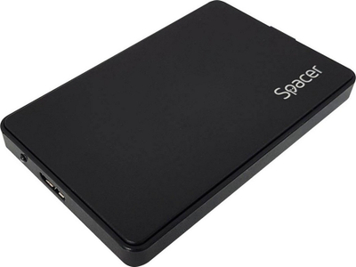 Rakun i jashtëm për HDD SSD 2.5" Spacer SPR-25612, USB 3.0, këllëf mbrojtës, i zi