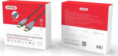 Kabllo Unitek DisplayPort - DisplayPort C1616GY, 10 m, e hirtë