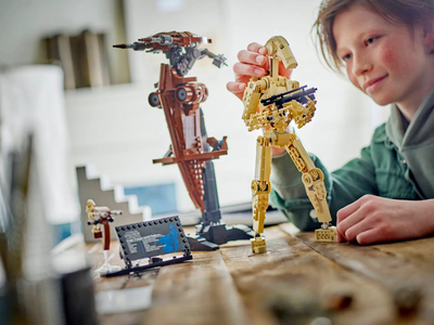 Figurë ndërtimi LEGO Star Wars Battle Droid with STAP, model koleksionues, për ekspozim, shumëngjyrësh