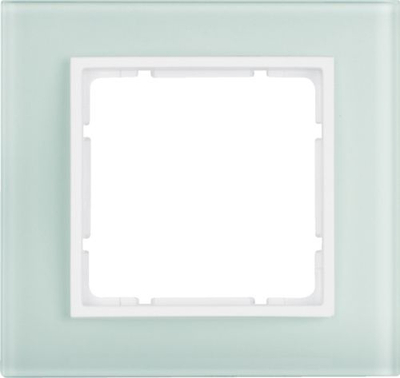 Kornizë teke Berker B.7 Glass, për çelës apo prizë, e bardhë borë