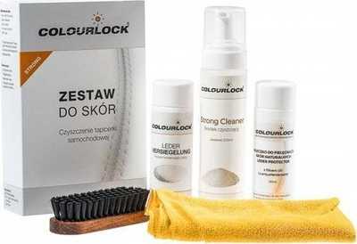 Set pastrimi lëkure makine Colourlock Strong, me furçë dhe leckë mikrofibrë