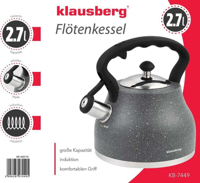 Çajnik çeliku Klausberg, 2.7 L