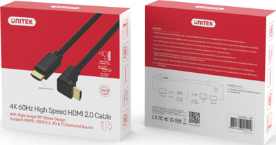 Kabllo HDMI Unitek Y-C1002, 3m, 4K, i zi